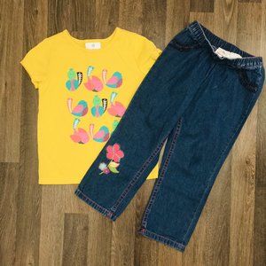 Hanna Andersson T-Shirt and Jeans Set